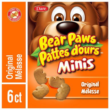 Dare, Bear Paws, Minis, Original, Soft Bite, Cookies, 210g/7.4oz., {Imported from Canada}